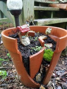 Broken Pot Fairy Garden